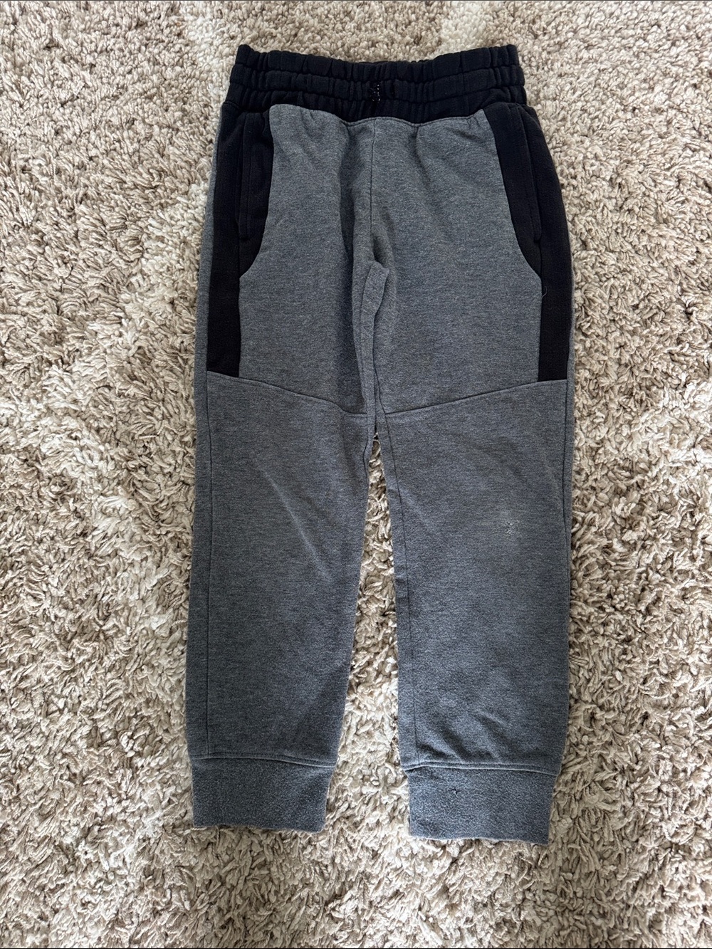 Athletic Works Gray & Black Kids Jogger Sweatpants